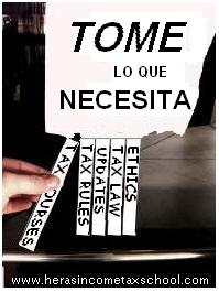 En espanol: Tome lo que Necesita is spanish for "Take what you need". picture